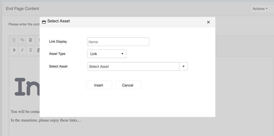 Design Your End Page