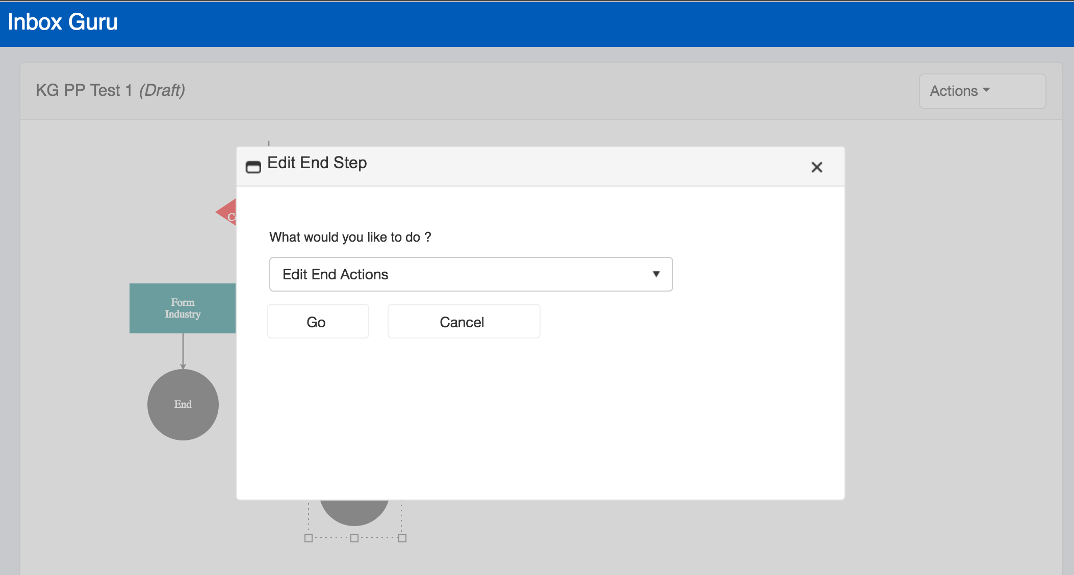 Add Actions to an End Step
