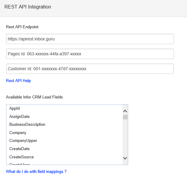 Landing Pages Rest API